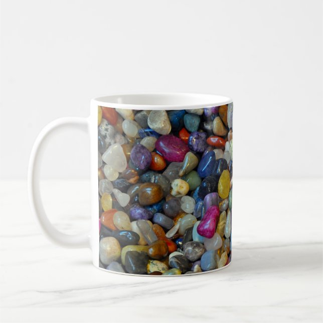 Taza De Café Patrón de guijarros coloridos (Izquierda)