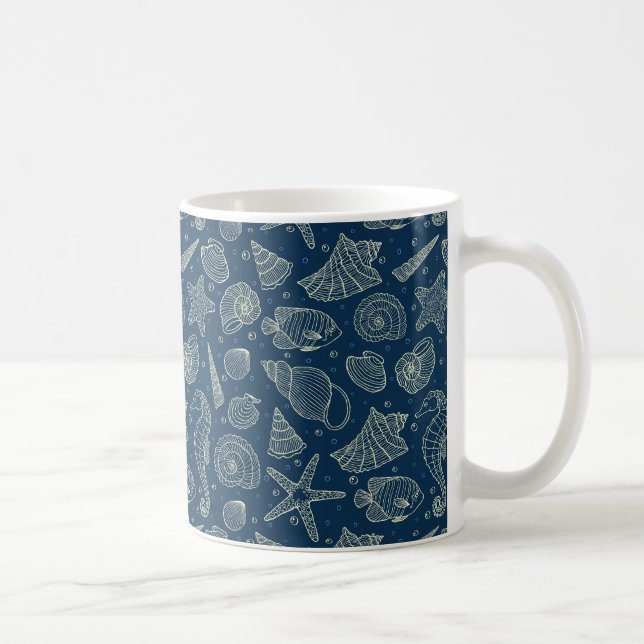 Taza De Café Patrón de habitantes oceánicos 2 (Derecha)