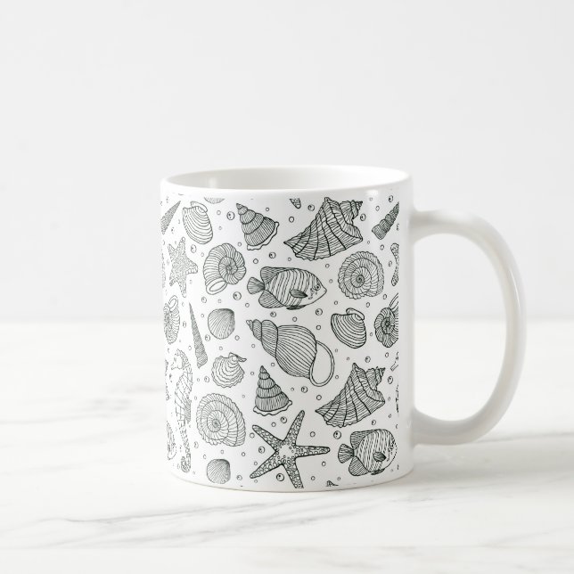 Taza De Café Patrón de habitantes oceánicos 3 (Derecha)