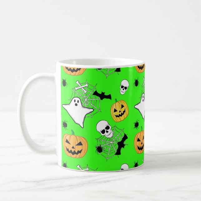 Taza De Café Patrón de Halloween (Izquierda)
