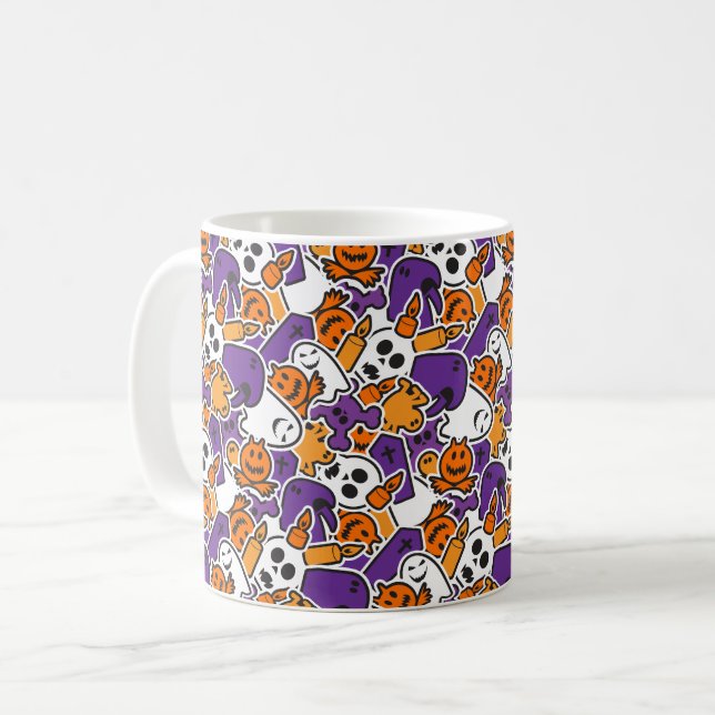Taza De Café Patrón de Halloween (Anverso izquierdo)
