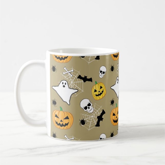 Taza De Café Patrón de Halloween (Izquierda)