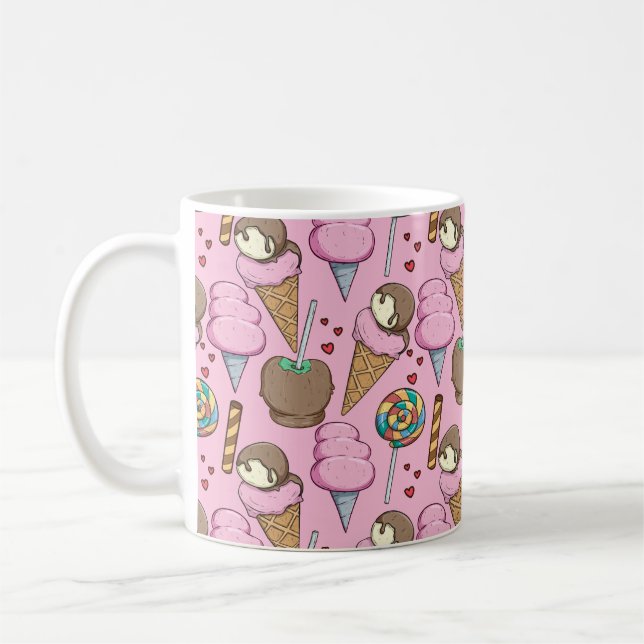 Taza De Café Patrón de helado | Patrón de las lolias | langosta (Izquierda)