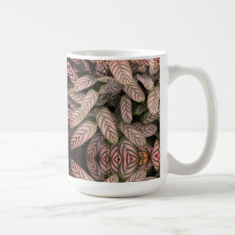 Taza De Café Patrón de hoja en blanco y negro