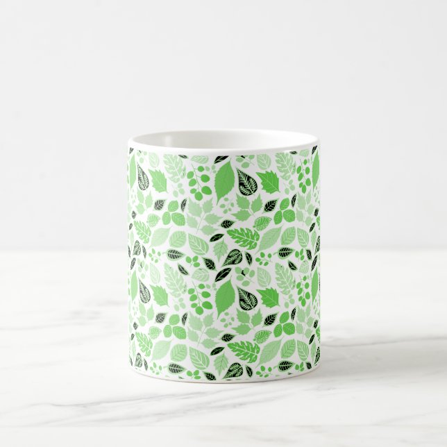 Taza De Café Patrón de hoja sin costuras (Centro)