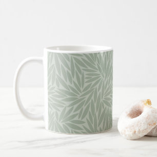 Taza De Café Patrón de hoja verde pálido