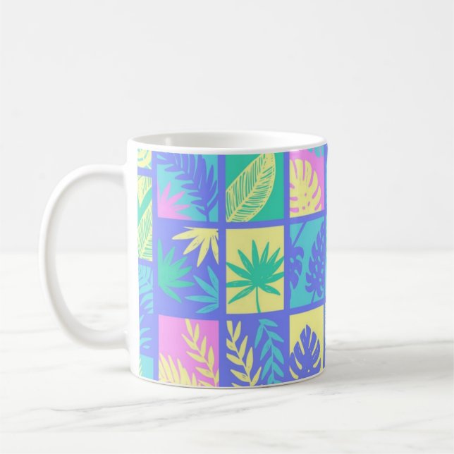 Taza De Café Patrón de hojas (Izquierda)