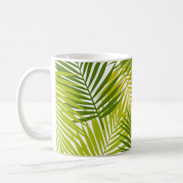 Taza De Café Patrón de hojas (Izquierda)