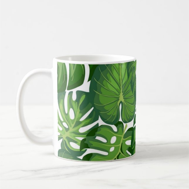 Taza De Café Patrón de hojas (Izquierda)
