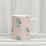 Taza De Café Patrón de hojas acuáticas modernas<br><div class="desc">Patrón de hojas acuáticas modernas</div>
