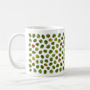 Taza De Café Patrón de hojas de águila verde