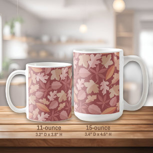 Taza De Café Patrón de hojas de Marsala