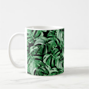 Taza De Café Patrón de hojas de monstera