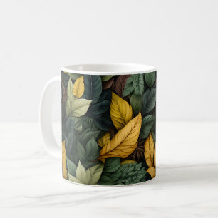 Taza De Café Patrón de hojas de otoño
