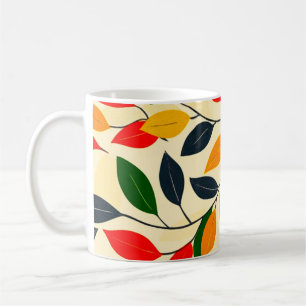 Taza De Café Patrón de hojas de otoño