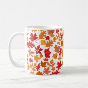 Taza De Café Patrón de hojas de otoño 02