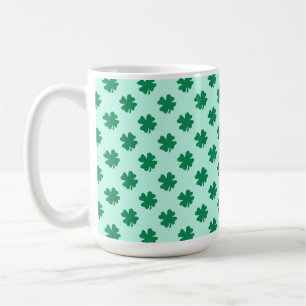 Taza De Café Patrón de hojas de trébol del día de San Patricio-
