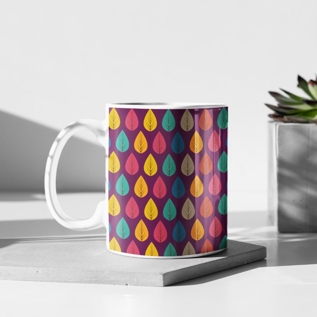 Taza De Café Patrón de hojas otoñales (Leaves mug)