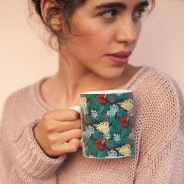 Taza De Café Patrón de hojas tropicales
