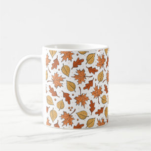 Taza De Café Patrón de hojas y maíz otoñales