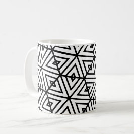 Taza De Café Patrón de Honeycomb Hexagon Blanco Geométrico