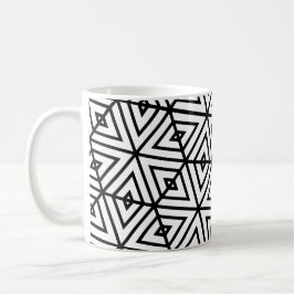 Taza De Café Patrón de Honeycomb Hexagon Blanco Geométrico