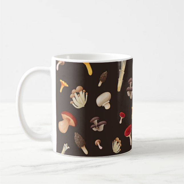 Taza De Café Patrón de hongos (Izquierda)