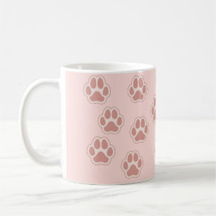 Taza De Café Patrón de huellas de patas de perro lindas