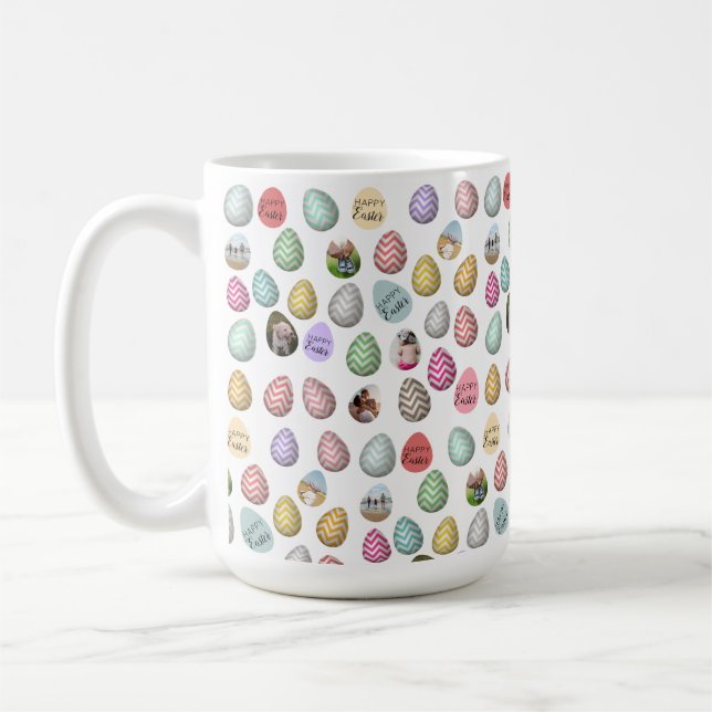 Taza De Café Patrón de Huevo de Pascua de Fotografías Personali (Izquierda)