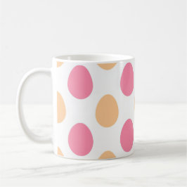 Taza De Café Patrón de Huevos de Pascua Pastel Rosa Melocotón