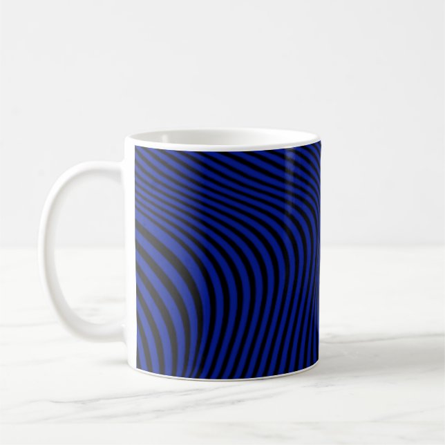 Taza De Café Patrón de ilusión óptica ondulada (Izquierda)