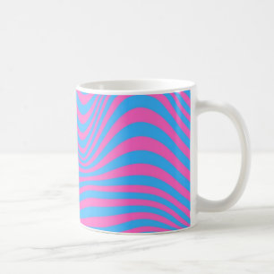 Taza De Café Patrón de ilusión óptica ondulada