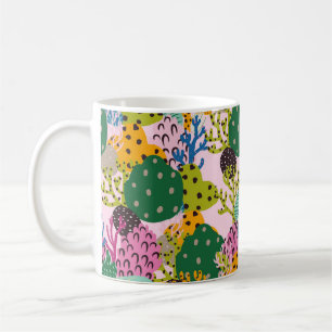 Taza De Café Patrón de ilustracion submarino brillante con embe