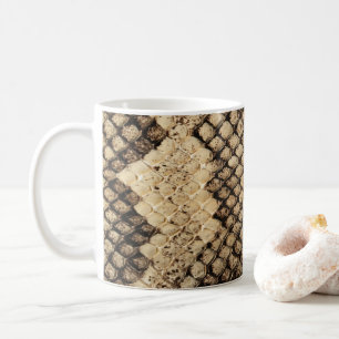 Taza De Café Patrón de impresión animal de piel de serpiente ex