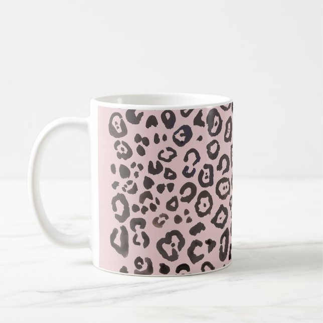 Taza De Café Patrón de impresión de animales de leopardo (Izquierda)