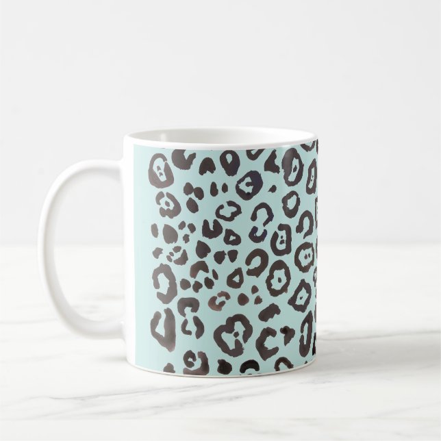 Taza De Café Patrón de impresión de animales de leopardo (Izquierda)