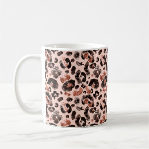 Taza De Café Patrón de impresión de animales de leopardo acuáti