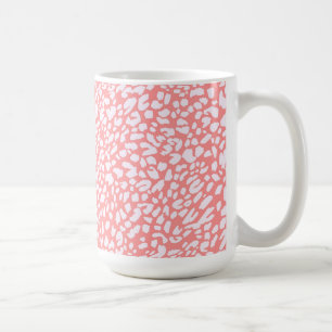 Taza De Café Patrón de impresión de leopardo de coral