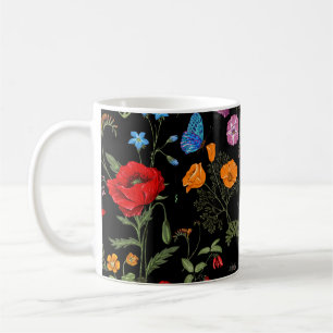 Taza De Café Patrón de infiltración de verano. Maleta botáni