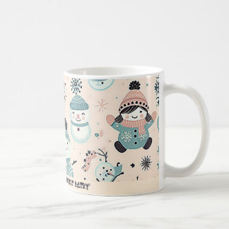 Taza De Café patrón de invierno nevado