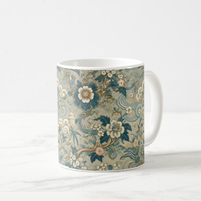 Taza De Café Patrón de jardín oriental (Anverso derecho)