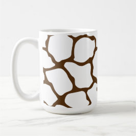 Taza De Café Patrón de jirafa marrón – Estampado minimalista de