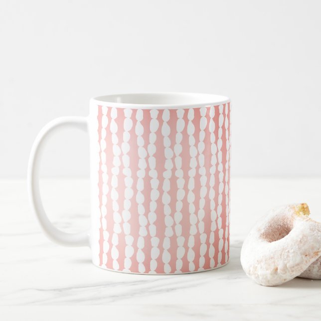 Taza De Café Patrón de joyas del collar de la perla (Con donut)