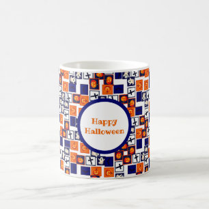 Taza De Café patrón de juego temático de Halloween