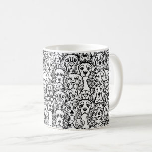 Taza De Café Patrón de la cabeza del perro
