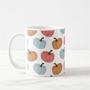 Taza De Café Patrón de la Calabaza Retro Día de Acción de Graci
