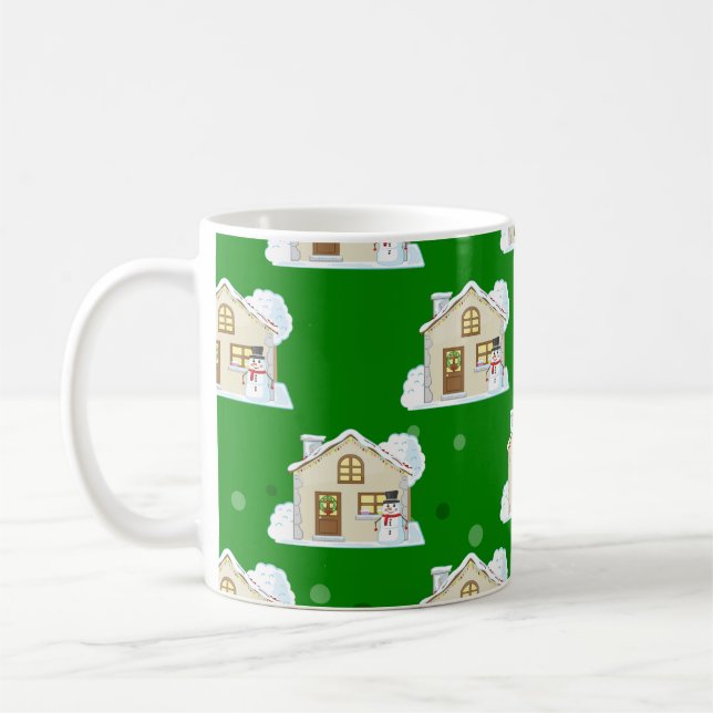 Taza De Café Patrón de la casa de los navidades (Izquierda)