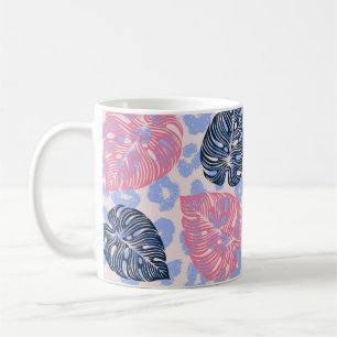 Taza De Café Patrón de la jungla salvaje sin soldadura, fondo c