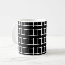 Taza De Café Patrón de la línea de carga del ferrocarril blanco
