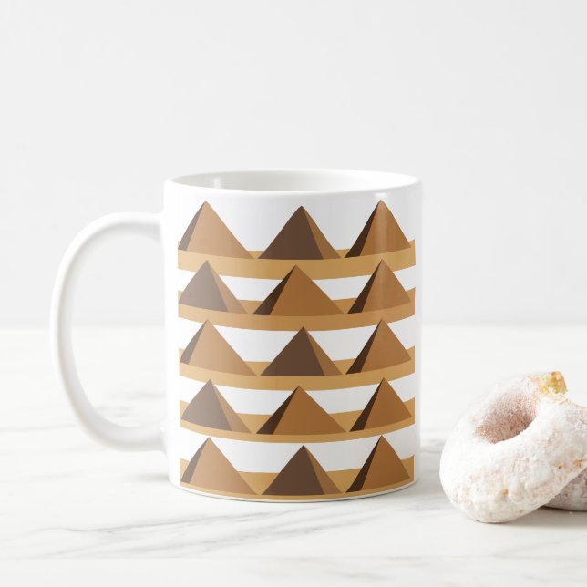 Taza De Café Patrón de las Pirámides Egipcias (Con donut)